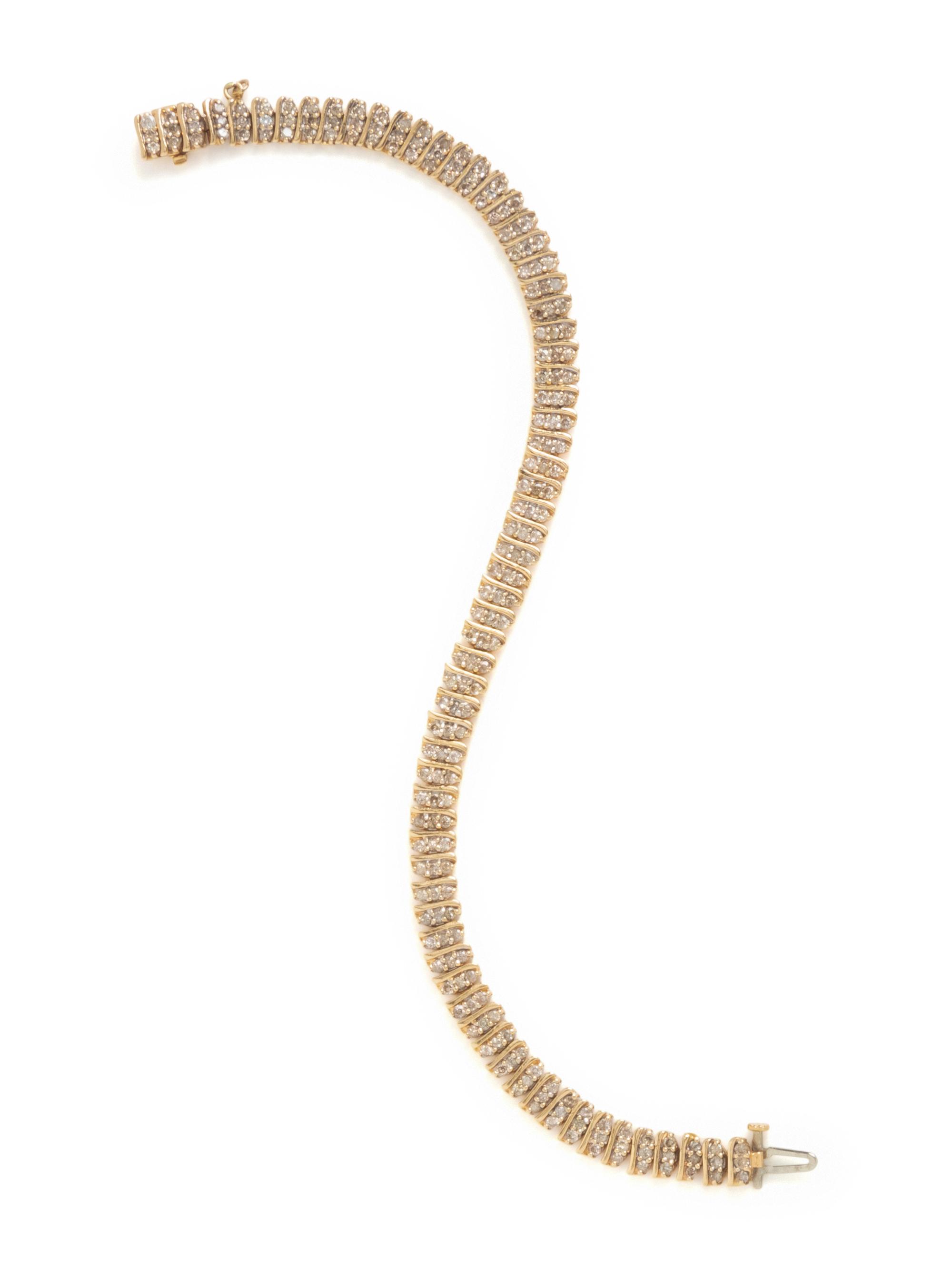 YELLOW GOLD AND DIAMOND BRACELET