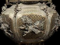 A Fine and Large Brass Covered Incense Burner