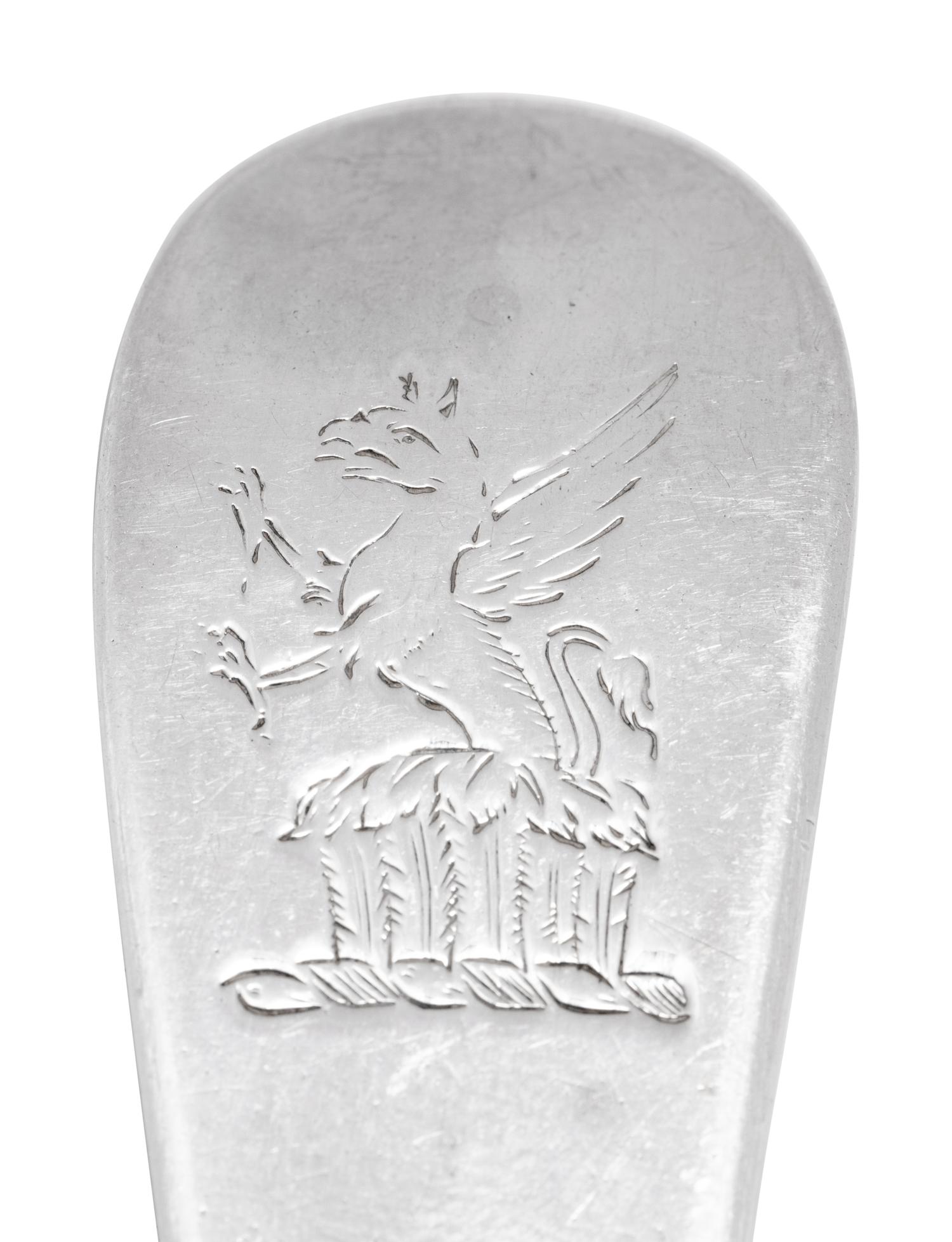 A Group of Eighteen Irish Silver Soup Spoons