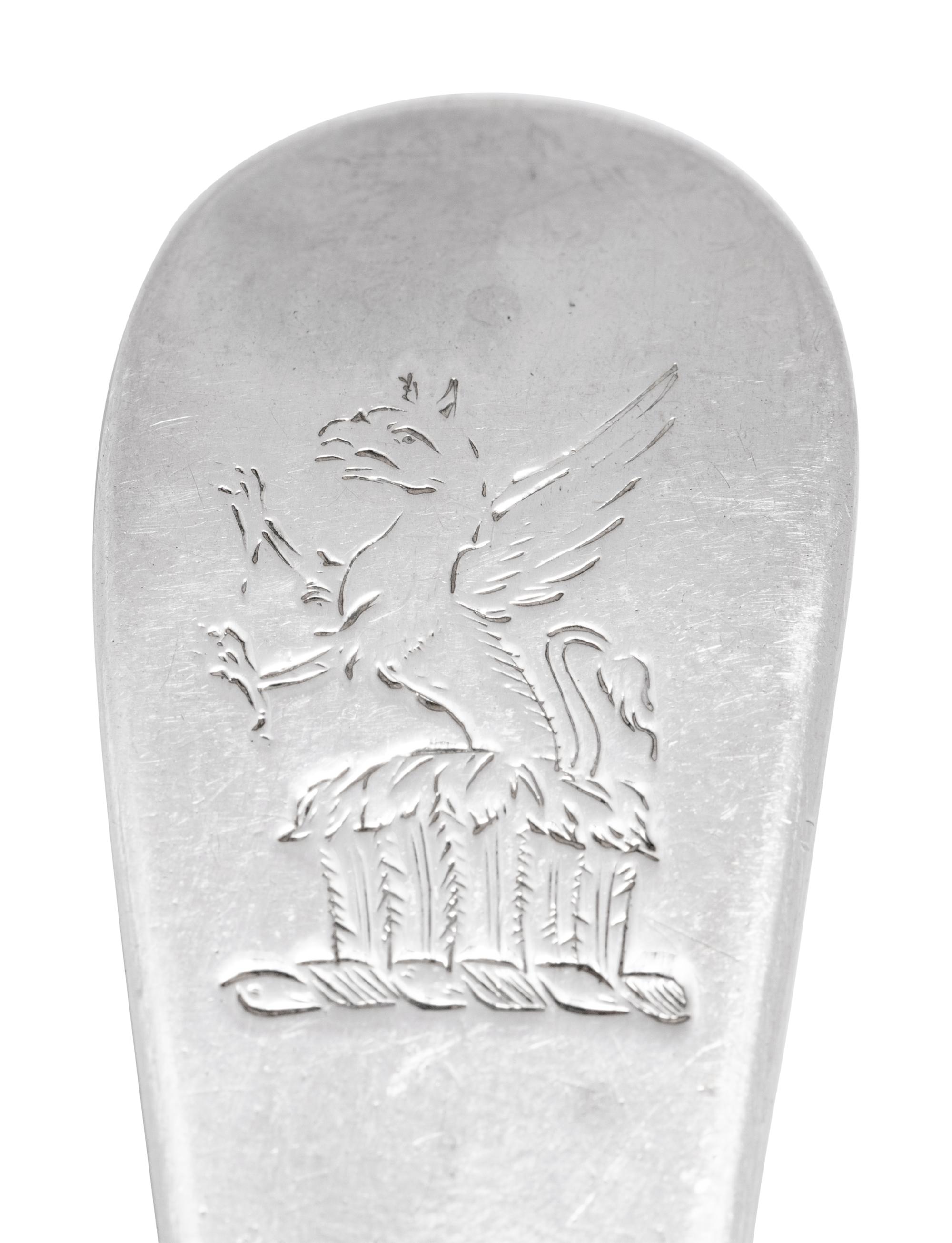 A Group of Eighteen Irish Silver Soup Spoons