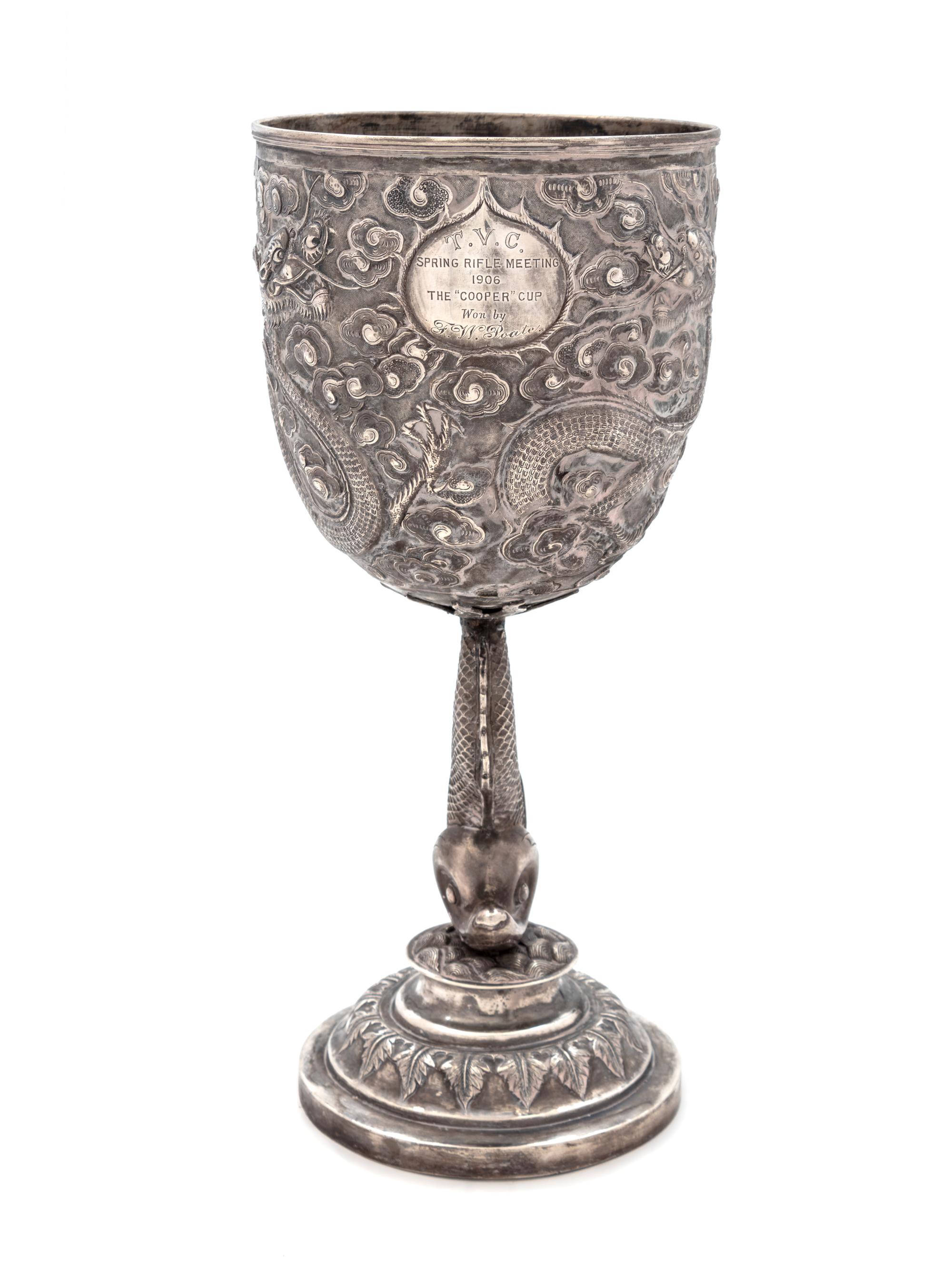 A Chinese Export Silver "Cooper" Trophy Cup — Luen Wo, Shanghai, Late 19th/Early 20th Century