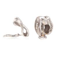WHITE GOLD AND DIAMOND EAR CLIPS