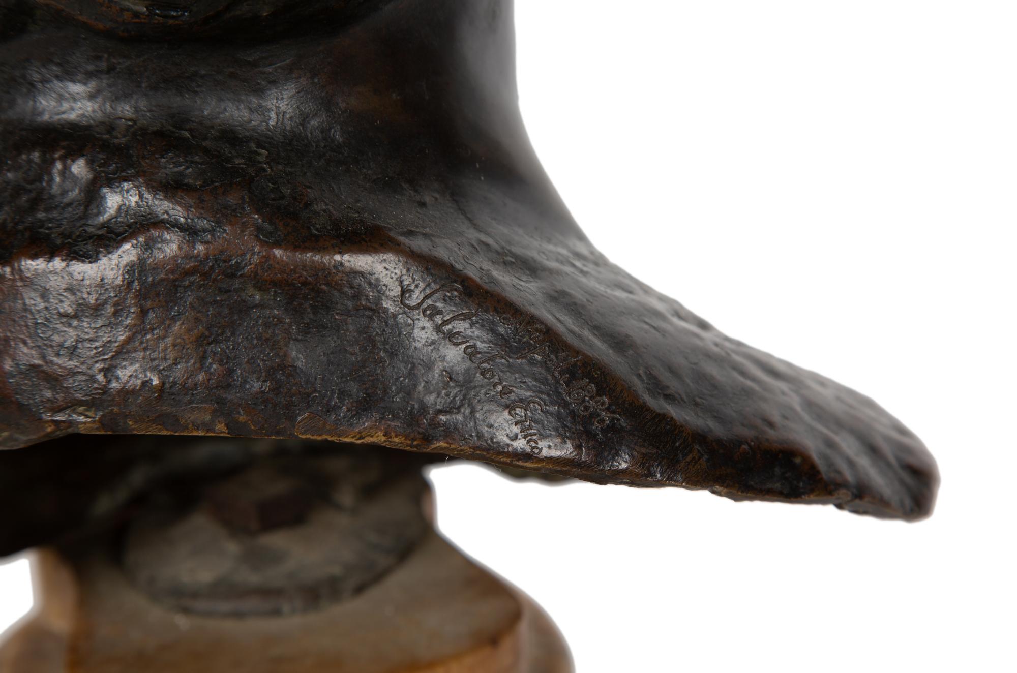 A Grand Tour Bronze Bust with a Marble Socle — 19TH CENTURY
