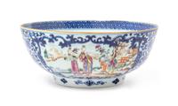 A Chinese Export Porcelain Bowl Height 4 1/4 x diameter 10 1/8 inches. — 18TH/19TH CENTURY