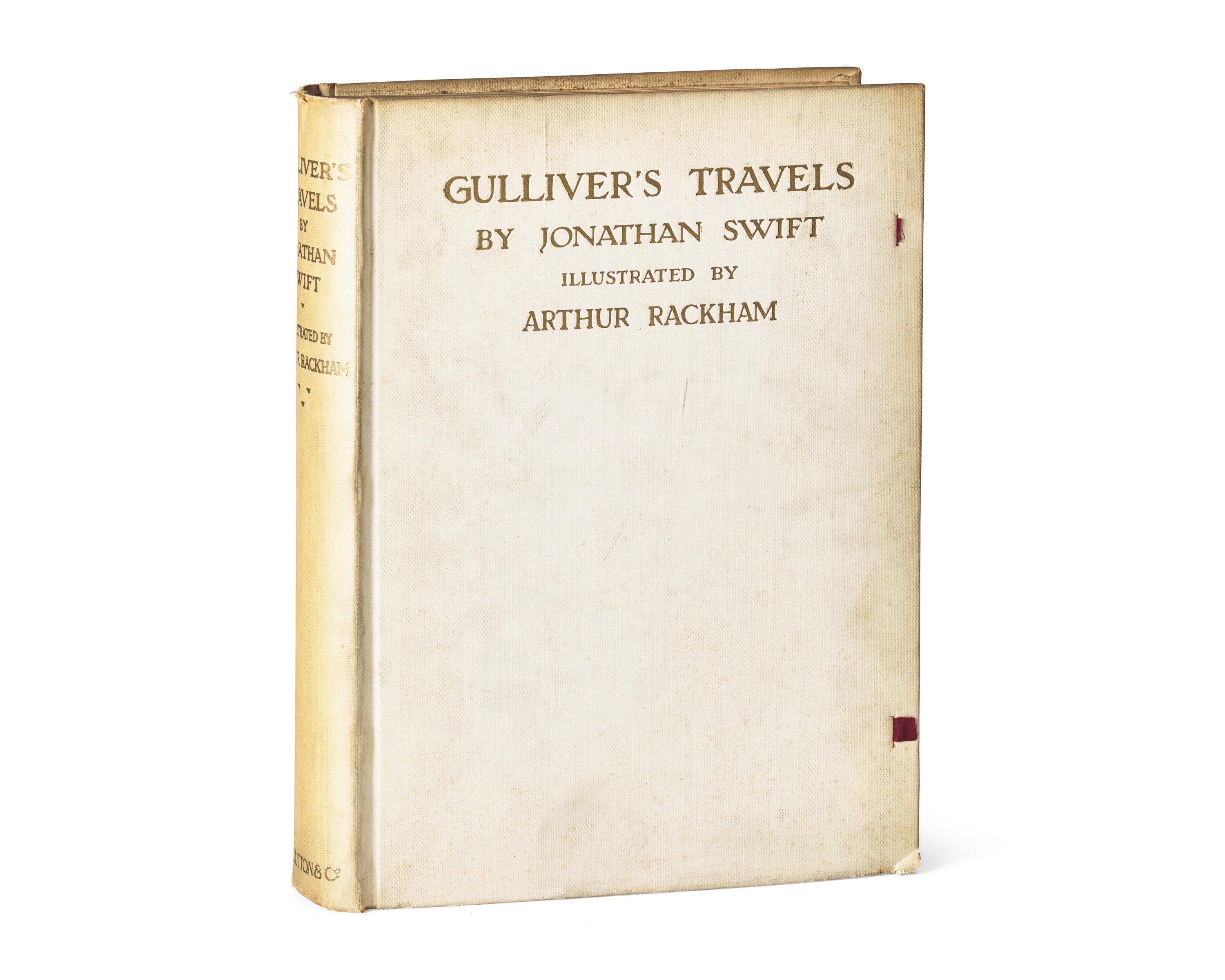 [CHILDREN'S BOOKS] [RACKHAM, Arthur, illustrated]. -- SWIFT, Jonathan. Gulliver's Travels Into Several Remote Nations of the World. London: J.M. Dent & Co./New York: E.P. Dutton & Co., 1909.