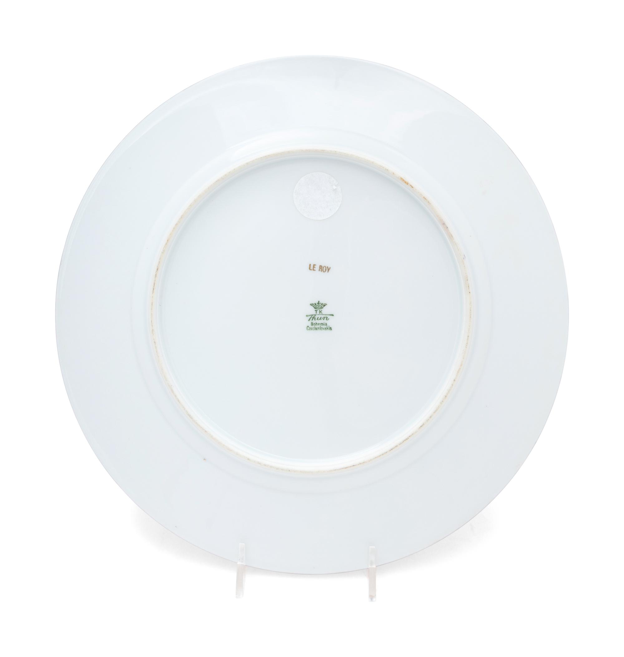 A Set of Twelve Thun Czechoslovakia Porcelain Plates