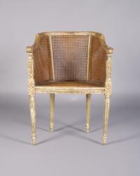 A Louis XVI Style Bergere, Height 43 1/2 inches.