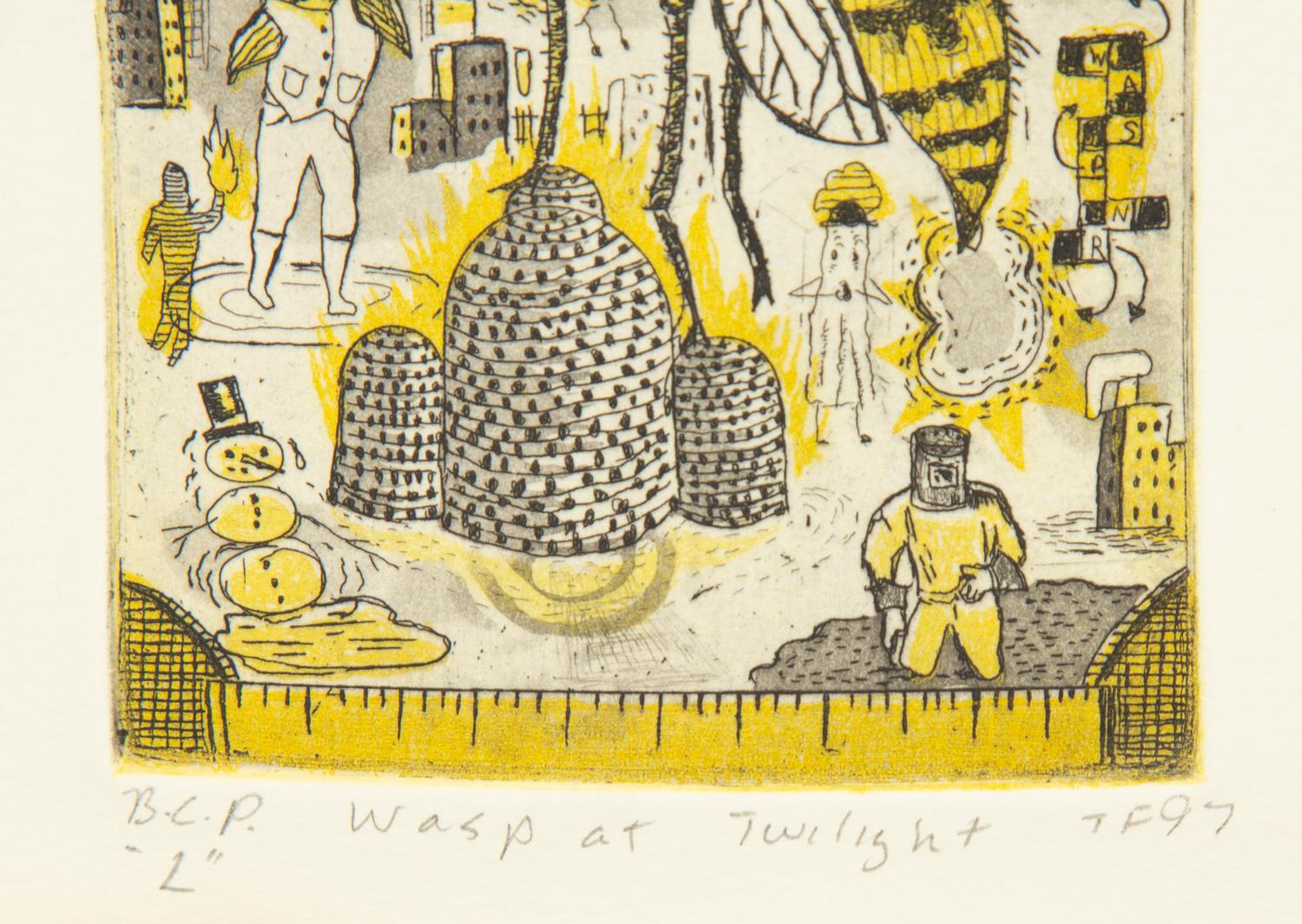 A Group of Four Prints ( Atomic Ant; Transformation of the (June Whore), 95; Wasp at Twilight, 97; and Cicada Making Rain, 96)