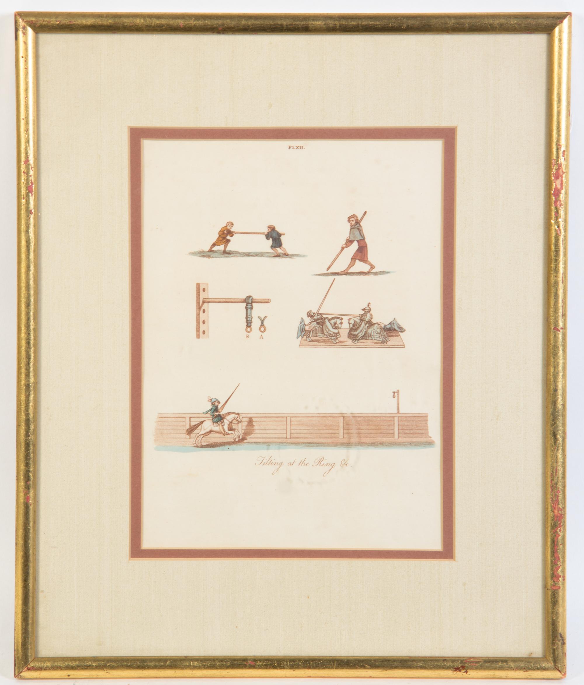 An English Print Height 9 3/8 x width 6 7/8 inches.