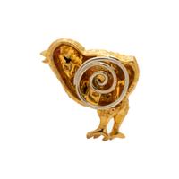 VAN CLEEF & ARPELS, YELLOW GOLD AND DIAMOND CHICK PIN