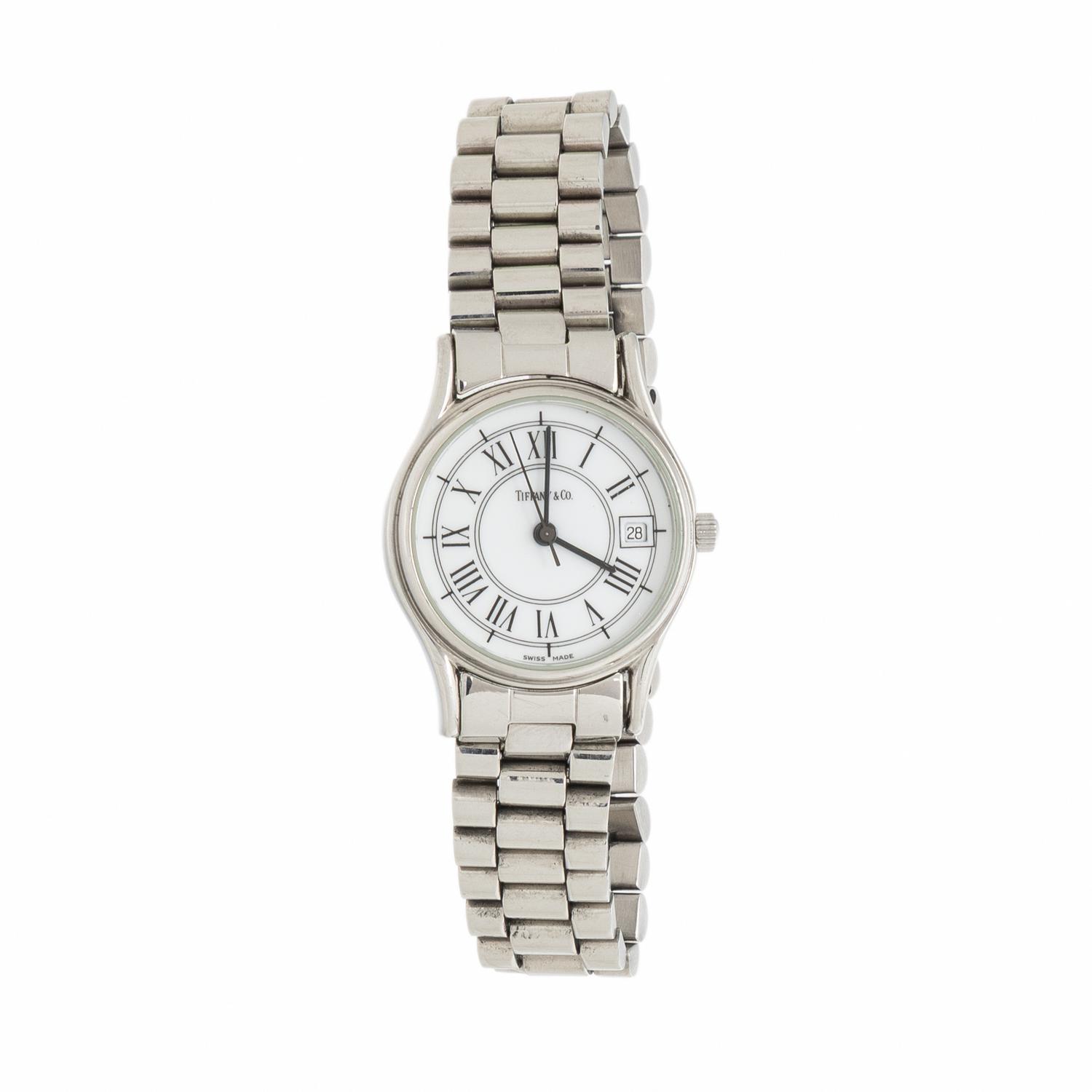 TIFFANY & CO., 'ATLAS' STAINLESS STEEL WATCH