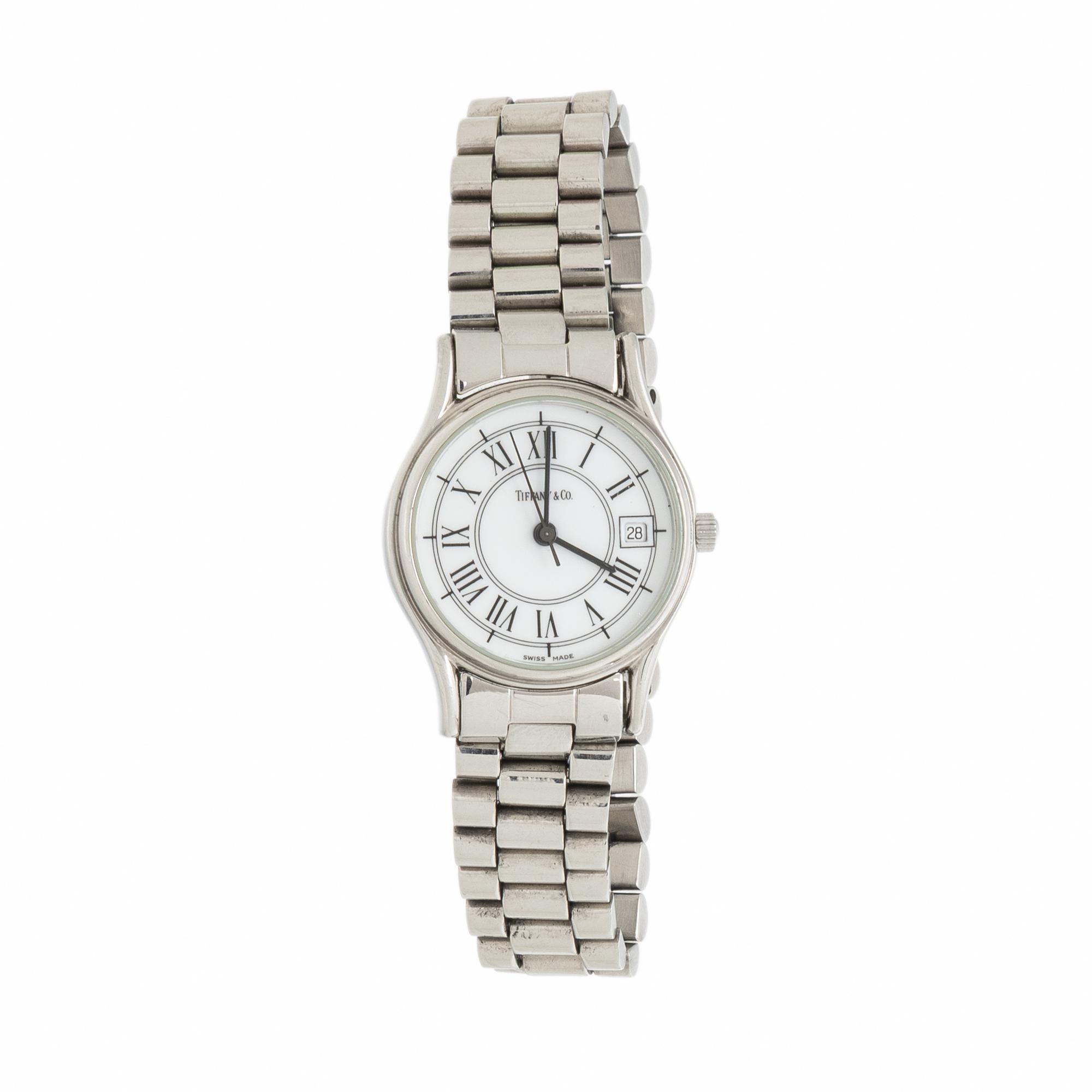 TIFFANY & CO., 'ATLAS' STAINLESS STEEL WATCH