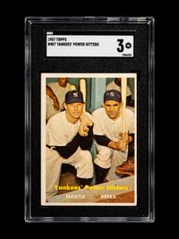 A 1957 Topps Yankees Power Hitters Baseball Card No. 407 (SGC 3 VG)