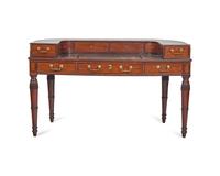 An English Satinwood, Mahogany and Parcel-Ebonized Carlton House Desk Once Owned by William Vincent Astor (1891-1959)