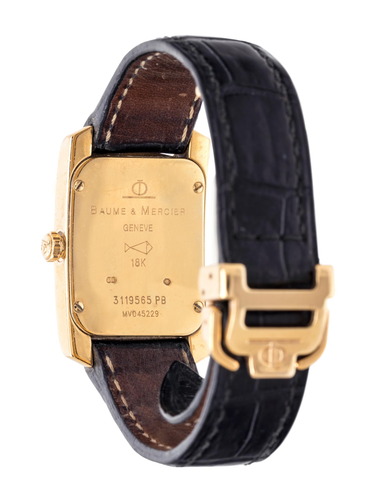 BAUME & MERCIER, TIFFANY & CO., 18K YELLOW GOLD REF. MV045229 'HAMPTON' WRISTWATCH