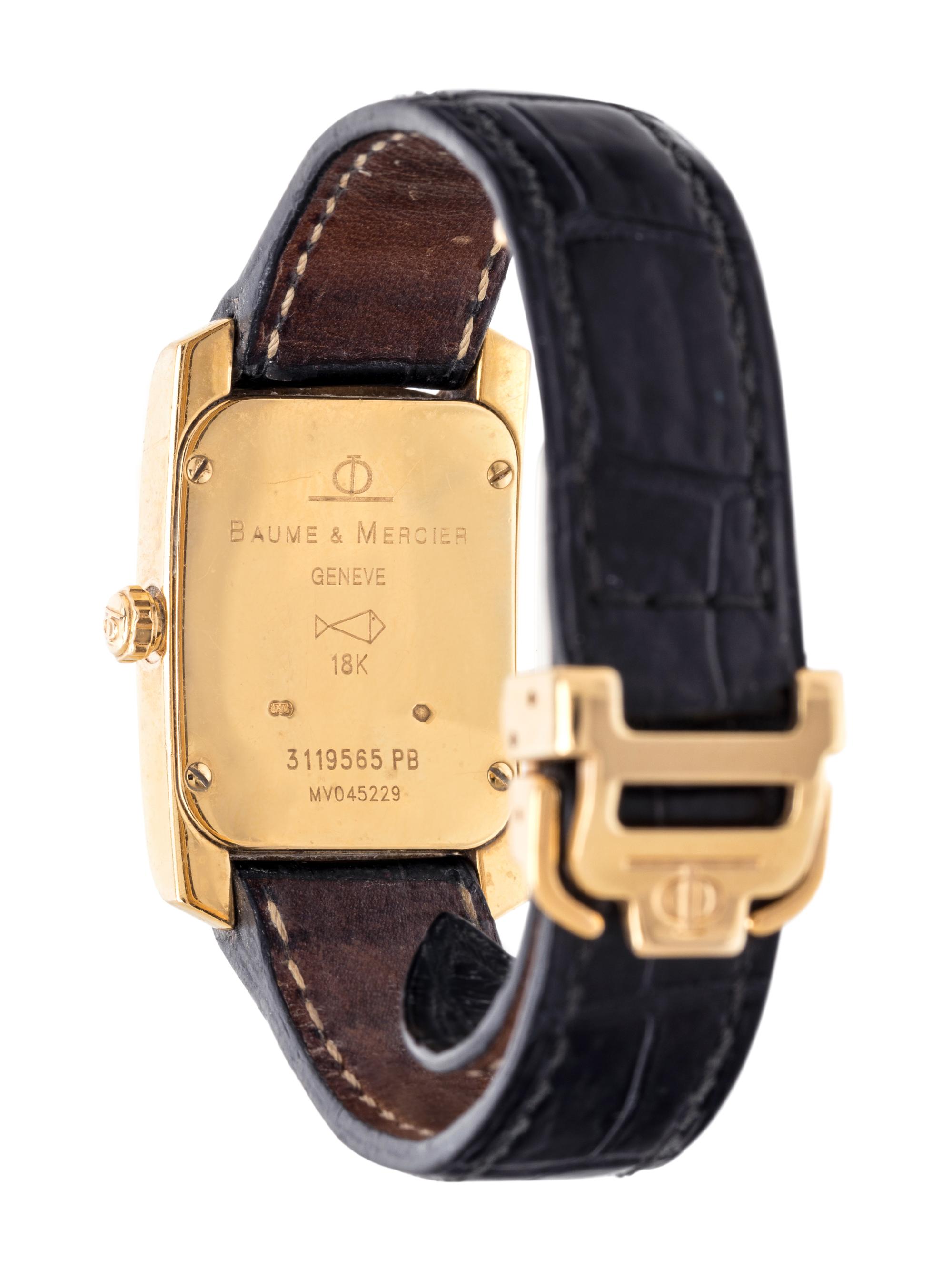 BAUME & MERCIER, TIFFANY & CO., 18K YELLOW GOLD REF. MV045229 'HAMPTON' WRISTWATCH