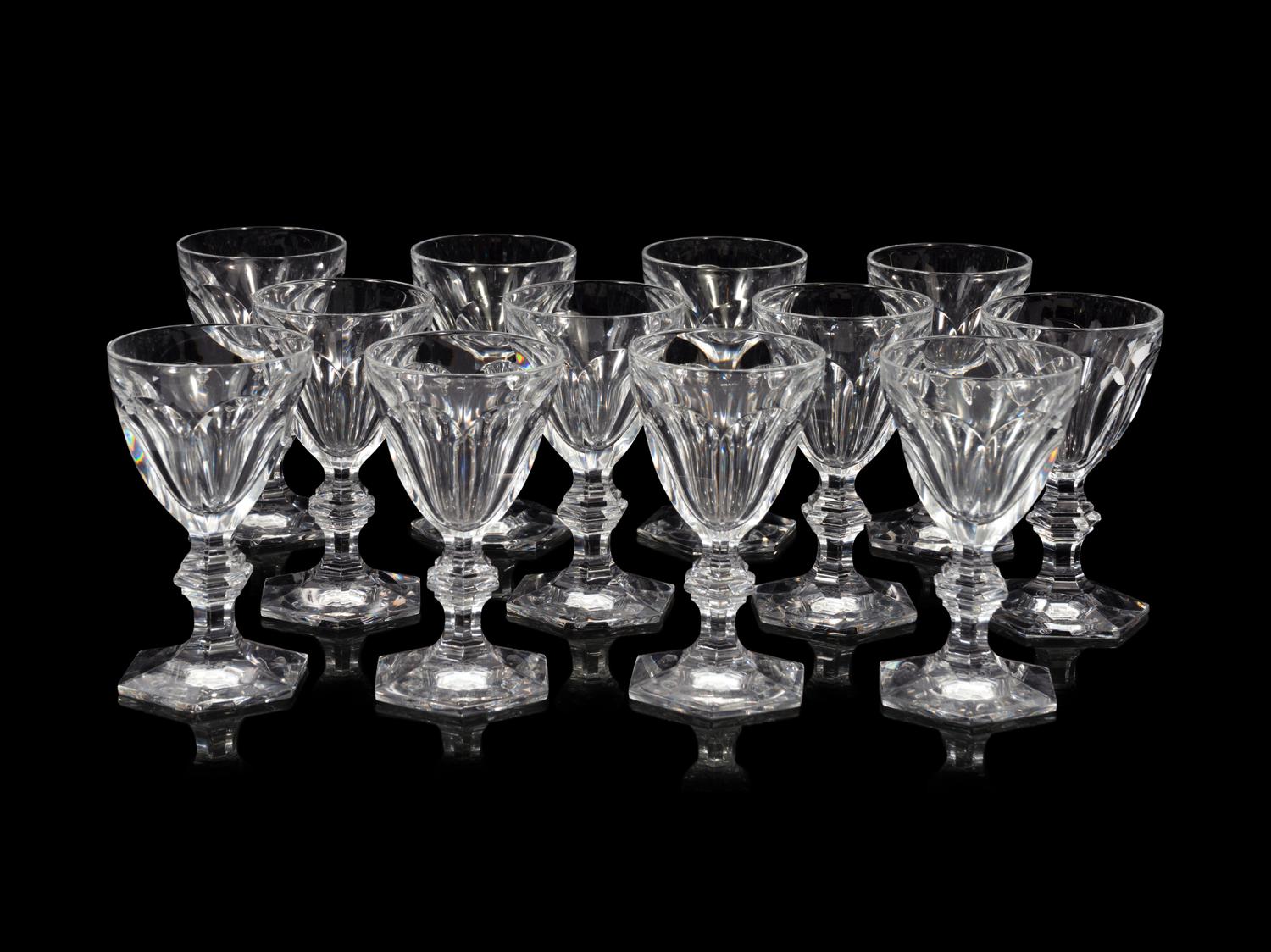 A Set of Twelve Baccarat Harcourt Goblets