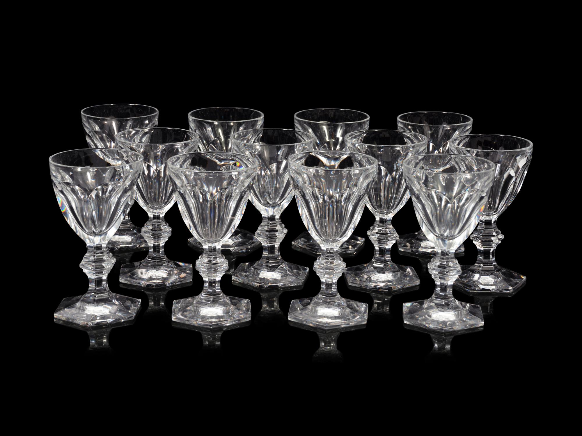 A Set of Twelve Baccarat Harcourt Goblets