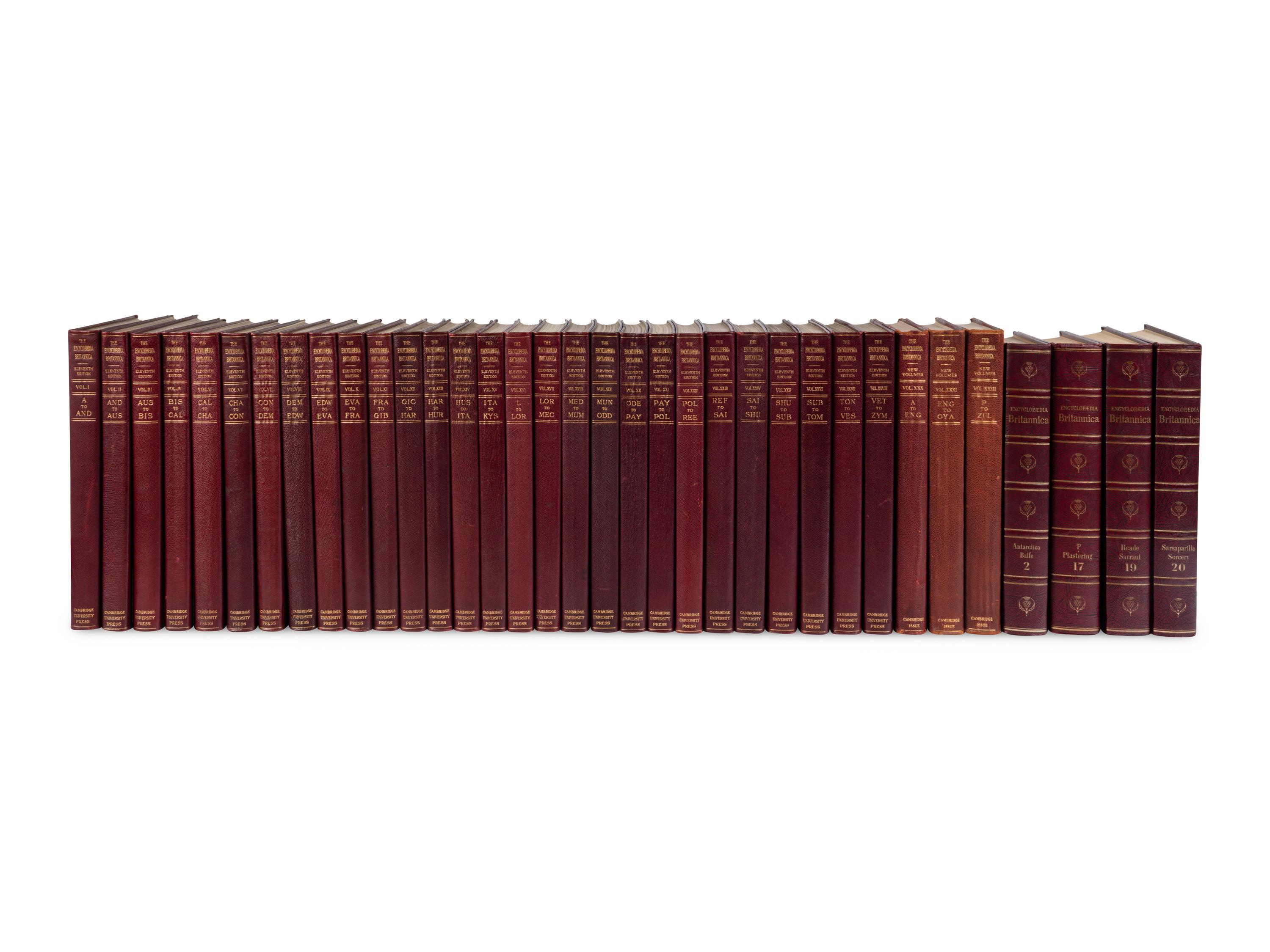 [REFERENCE]. The Encyclopaedia Britannica... Cambridge and New York: University Press, 1910-1911.