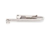 A 14 Karat White Gold and Diamond Tie Bar,