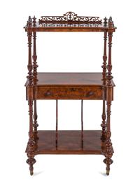 A Late William IV Burl Walnut Music Stand