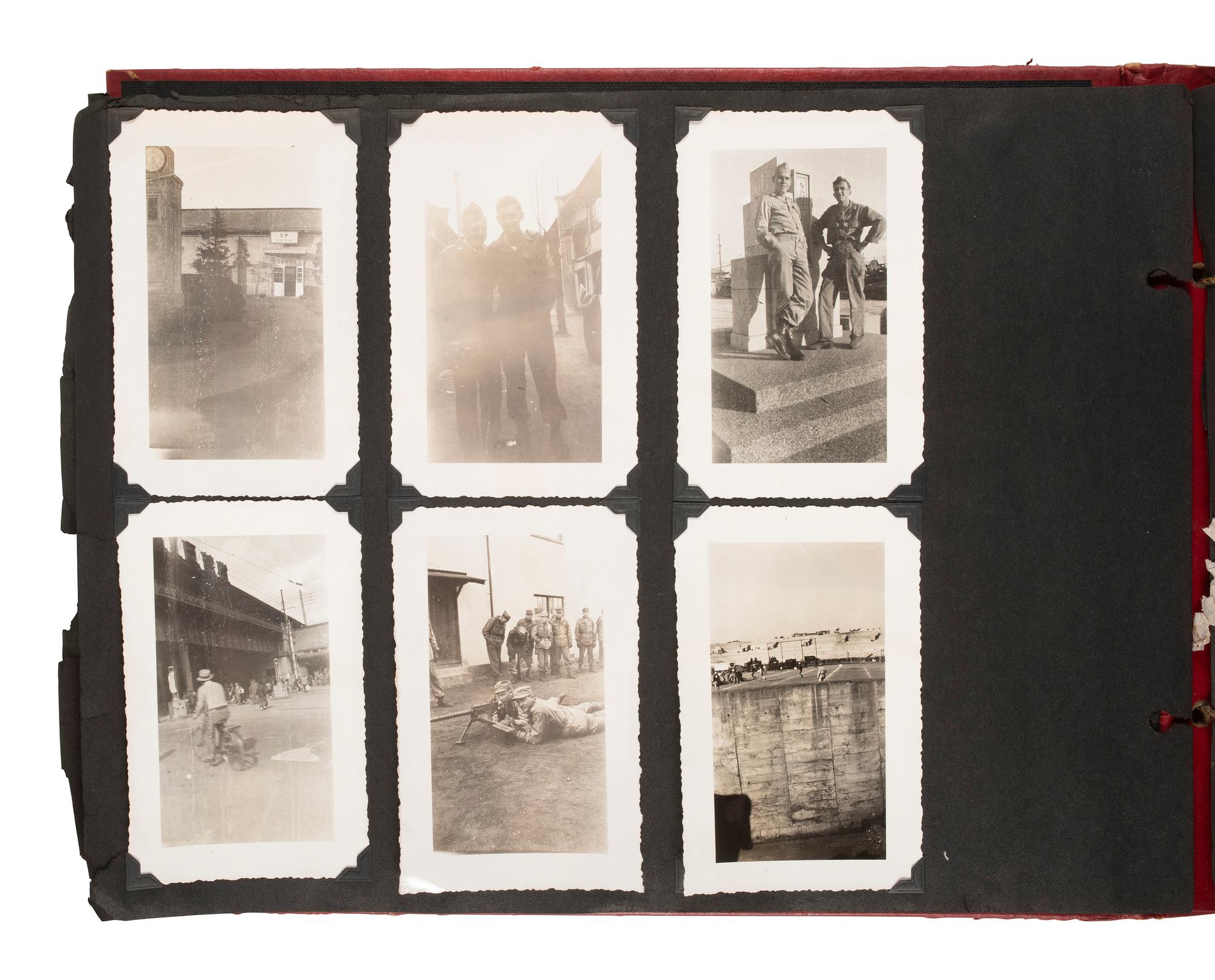 [WORLD WARS]. Archive featuring WWI photo album with scarce photographs from the Russian front.
