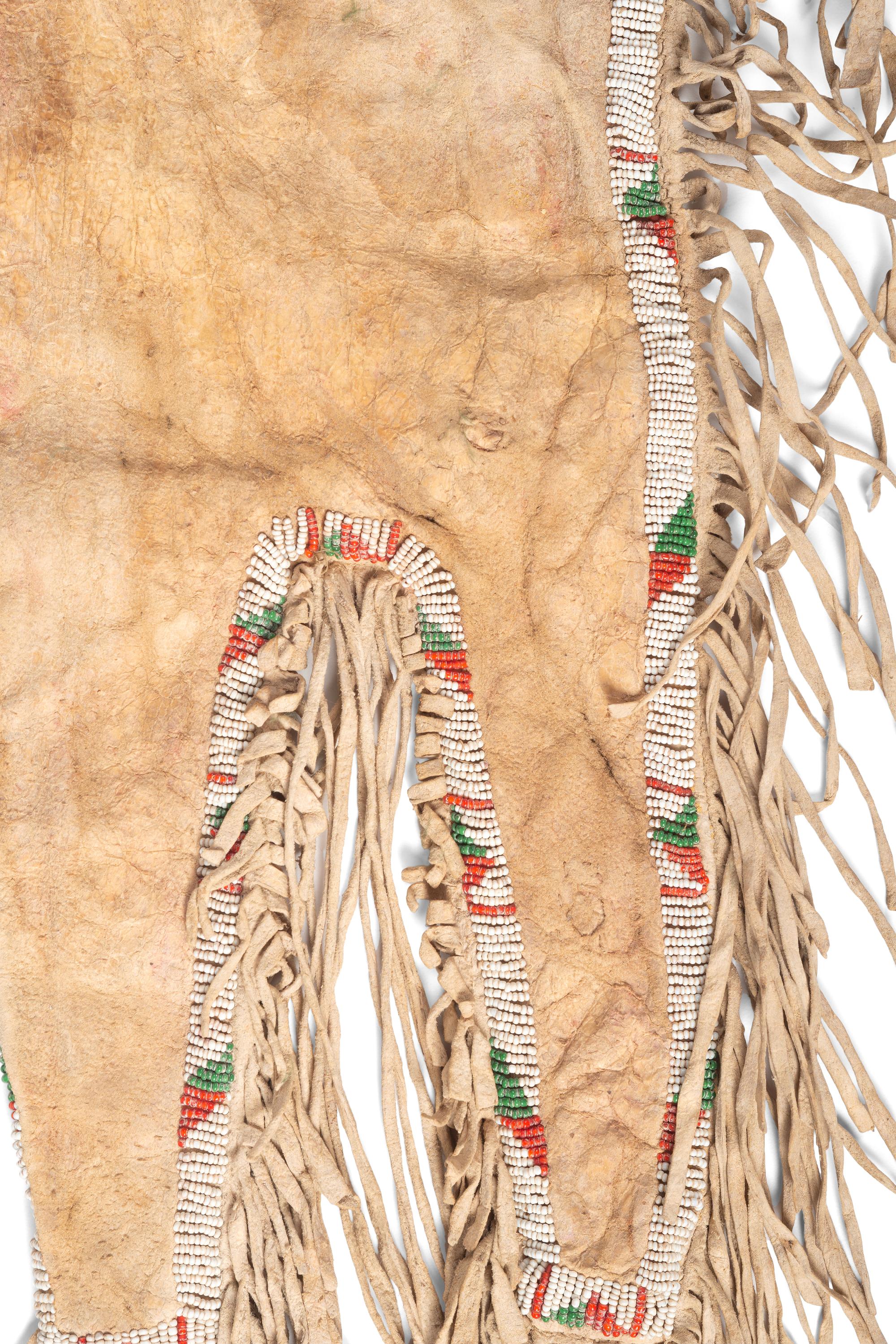 Sioux Beaded Hide Tobacco Bag