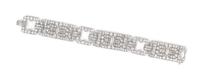 An Art Deco Platinum and Diamond Bracelet, 29.25 dwts.