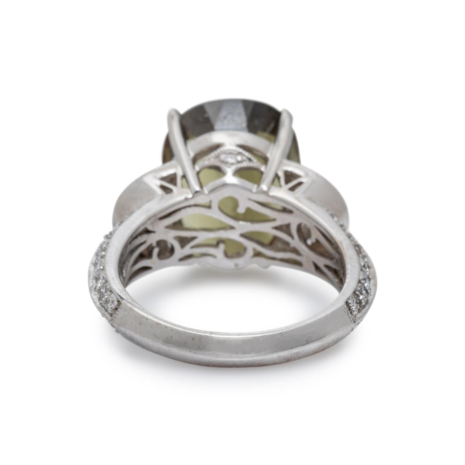 CHRYSOBERYL AND DIAMOND RING