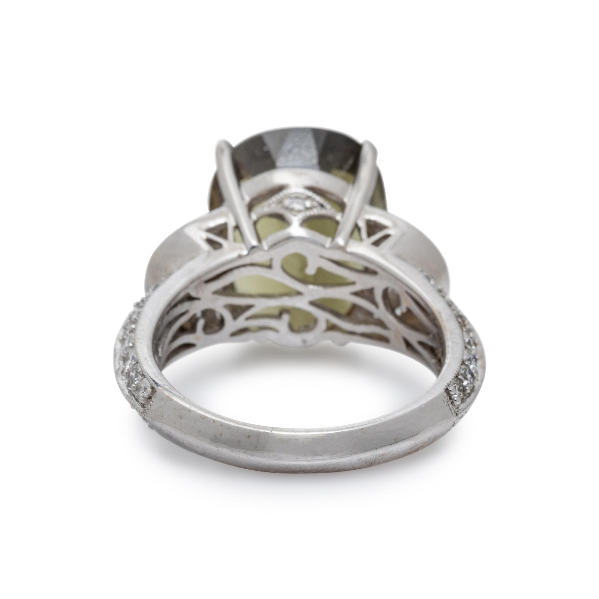 CHRYSOBERYL AND DIAMOND RING