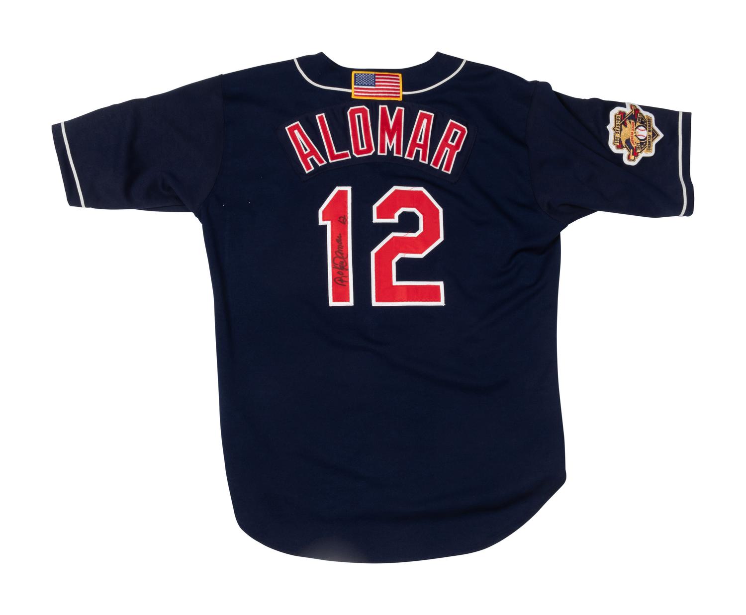 A Roberto Alomar Signed 2001 Cleveland Indians Jersey
