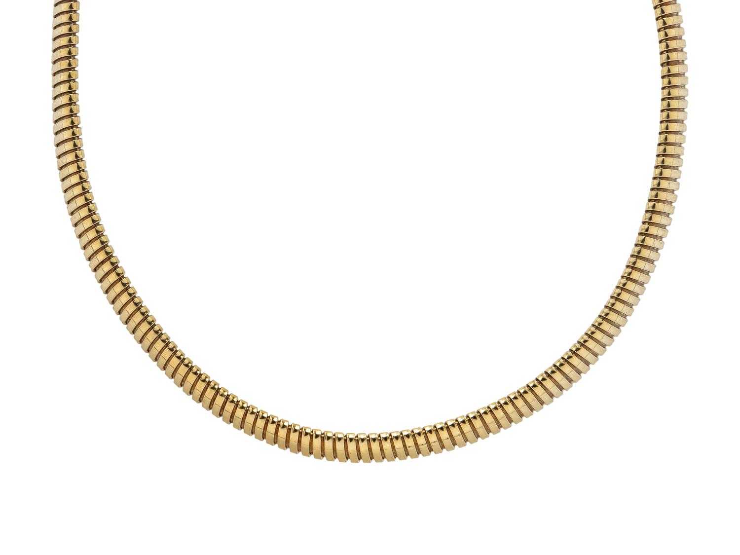 YELLOW GOLD TUBOGAS NECKLACE