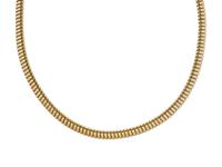 YELLOW GOLD TUBOGAS NECKLACE