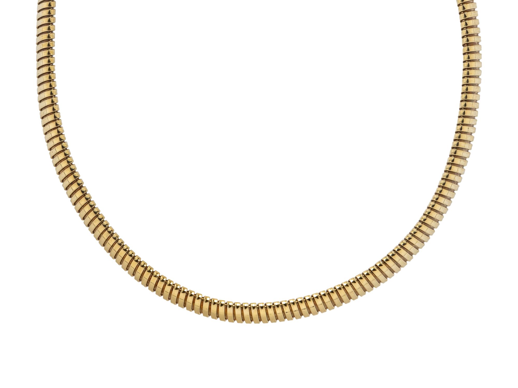 YELLOW GOLD TUBOGAS NECKLACE