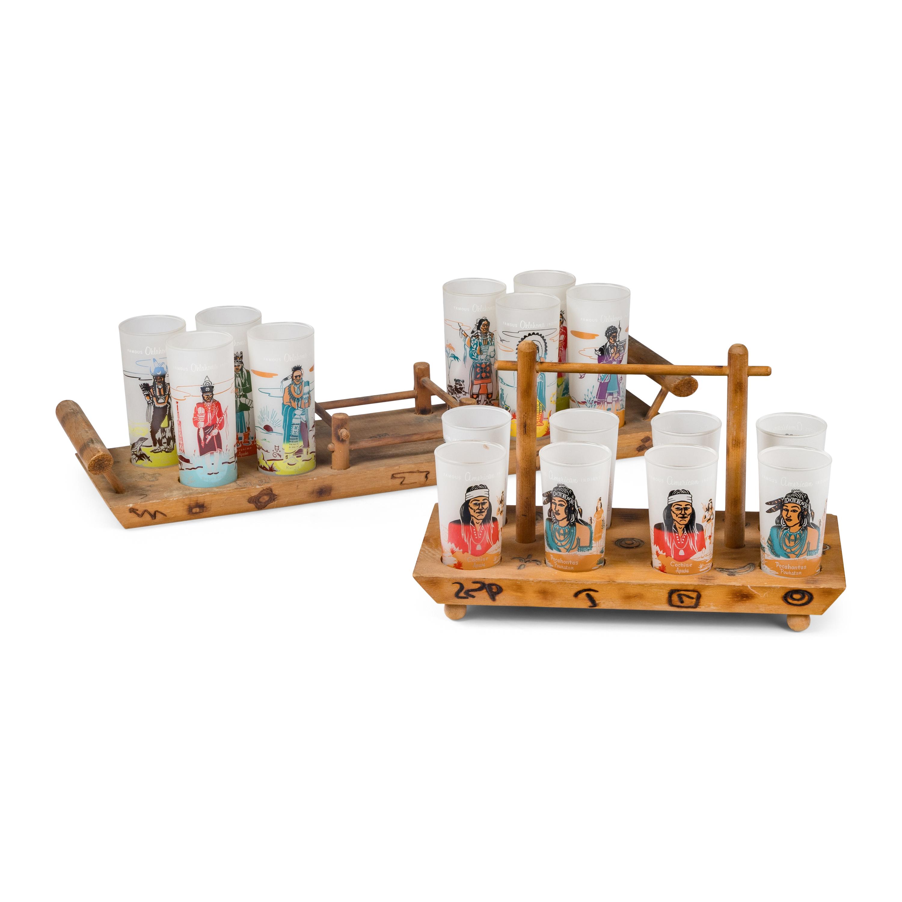 Acee Blue Eagle (Muscogee-Pawnee, 1907-1959) — "Famous Oklahoma Indians" Beverage Set