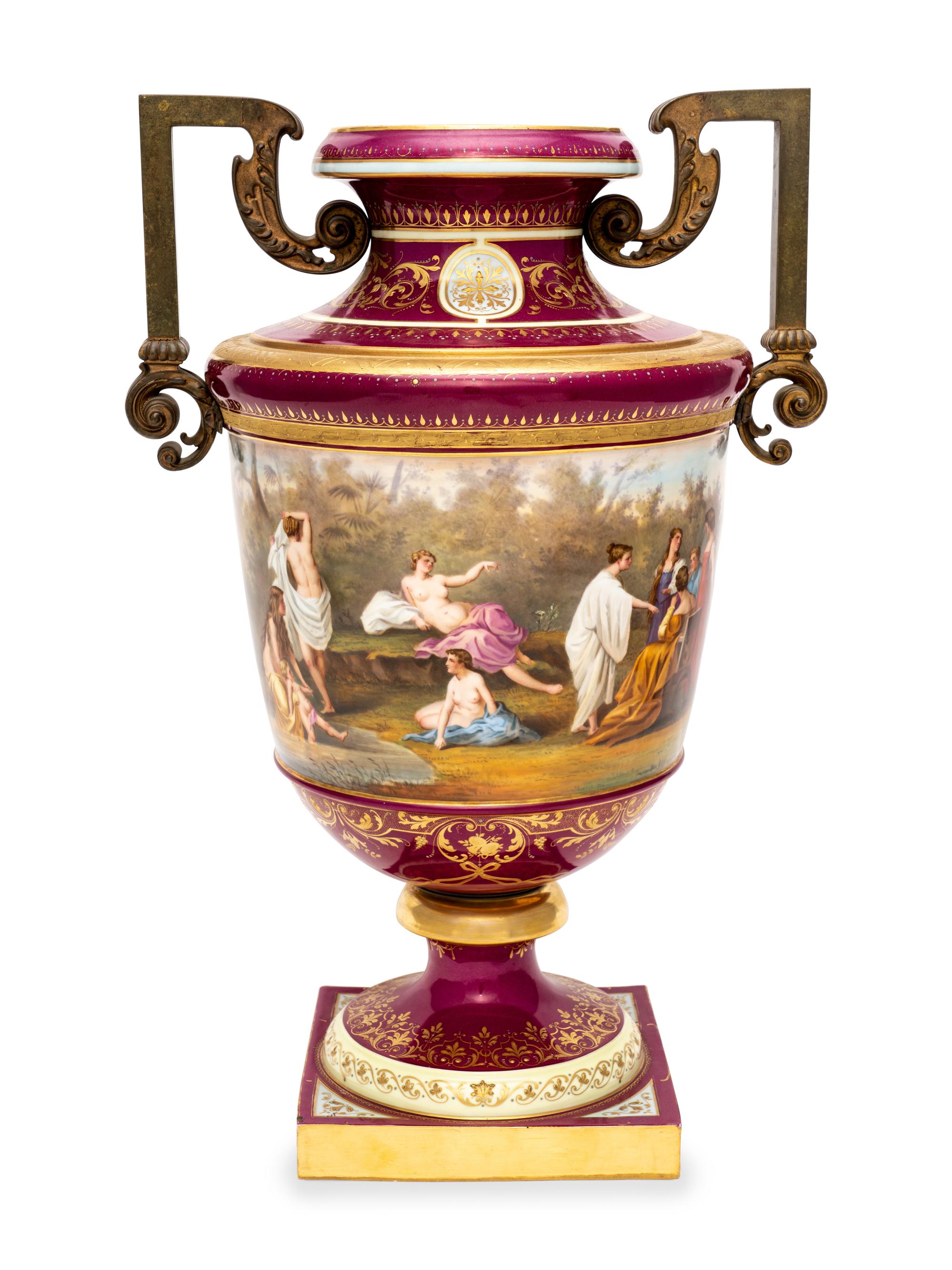 A Vienna Porcelain Urn