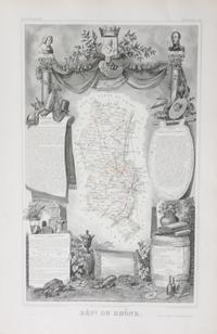 A Collection of Twelve French Engravings, 19TH CENTURY, comprising maps of wine-producing regions from Atlas National Illustre, unframe