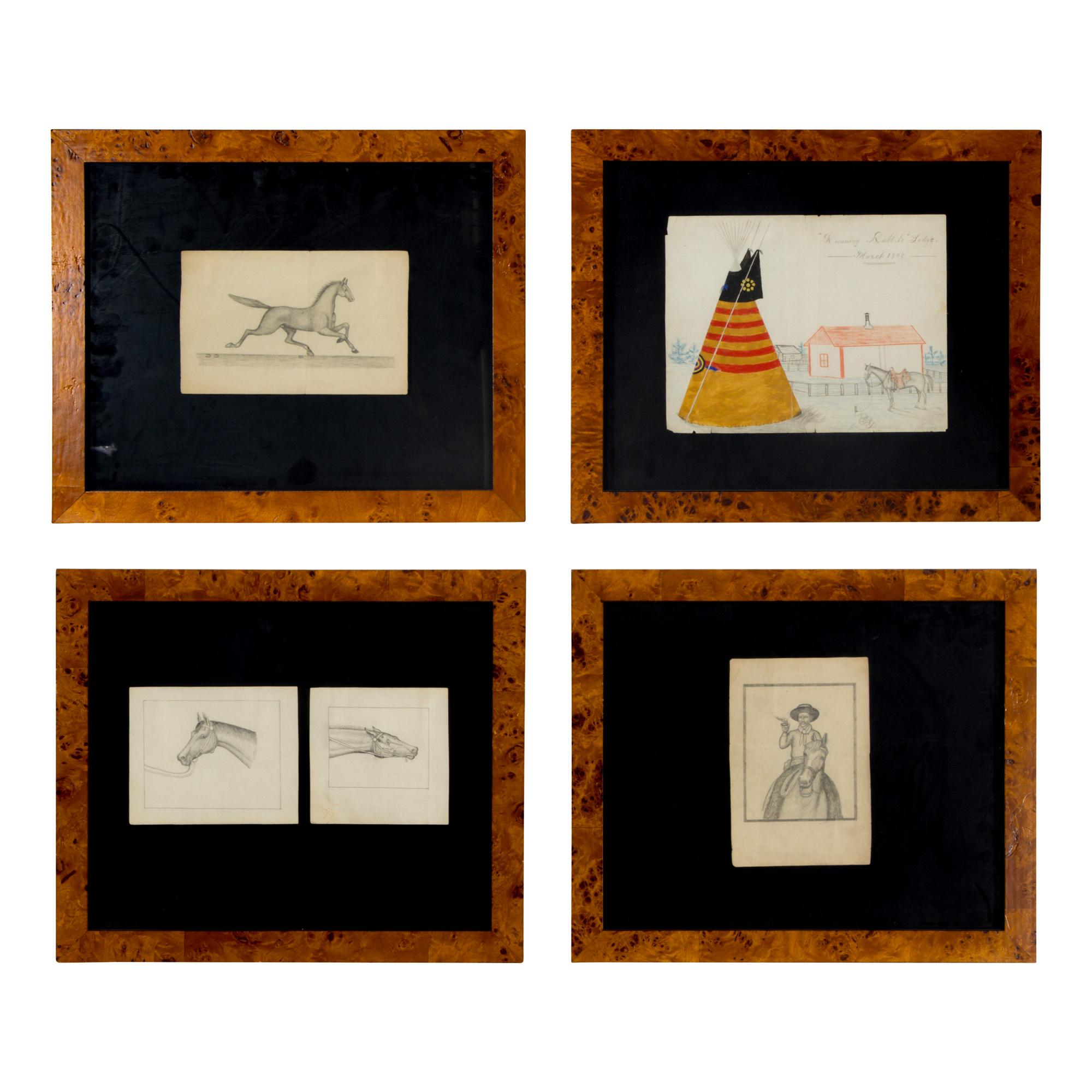 Houghton Running Rabbit (Blackfeet, 19th/20th century) — untitled, portraits and wildlife