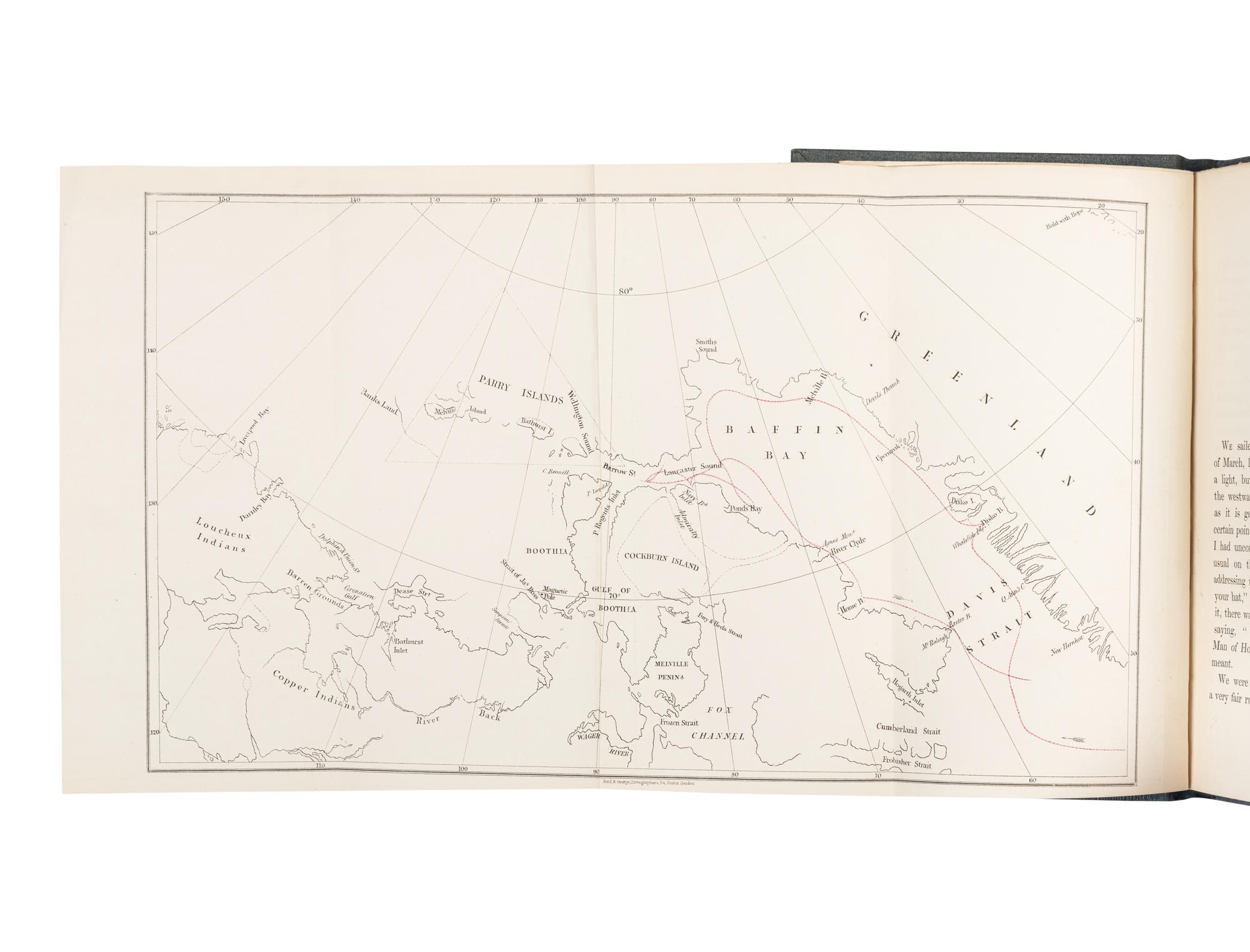 GOODSIR, Robert Anstruther (1823-1895). An Arctic Voyage to Baffin's Bay and Lancaster Sound, in Search of Friends with Sir John Franklin . London: John Van Voorst, 1850.