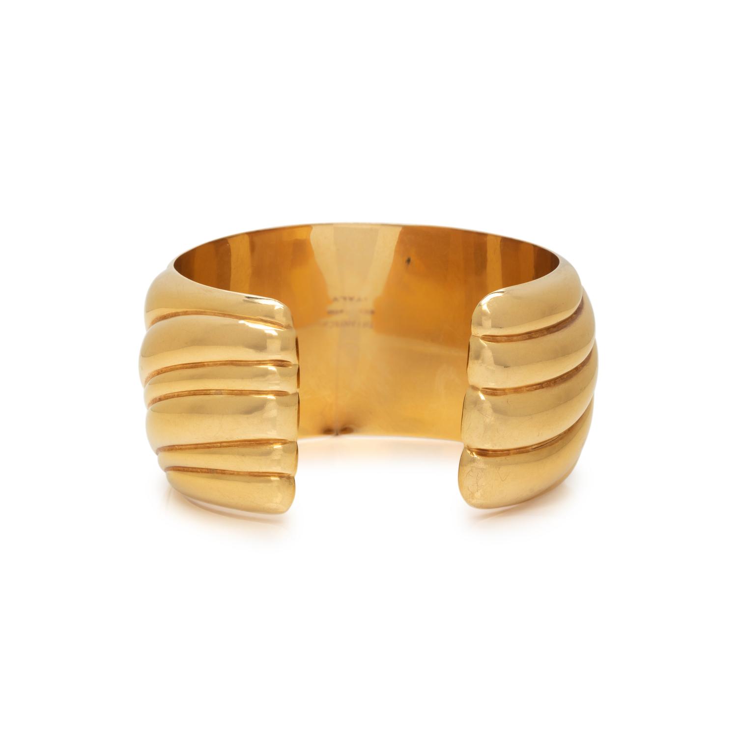 TIFFANY & CO., YELLOW GOLD CUFF BRACELET