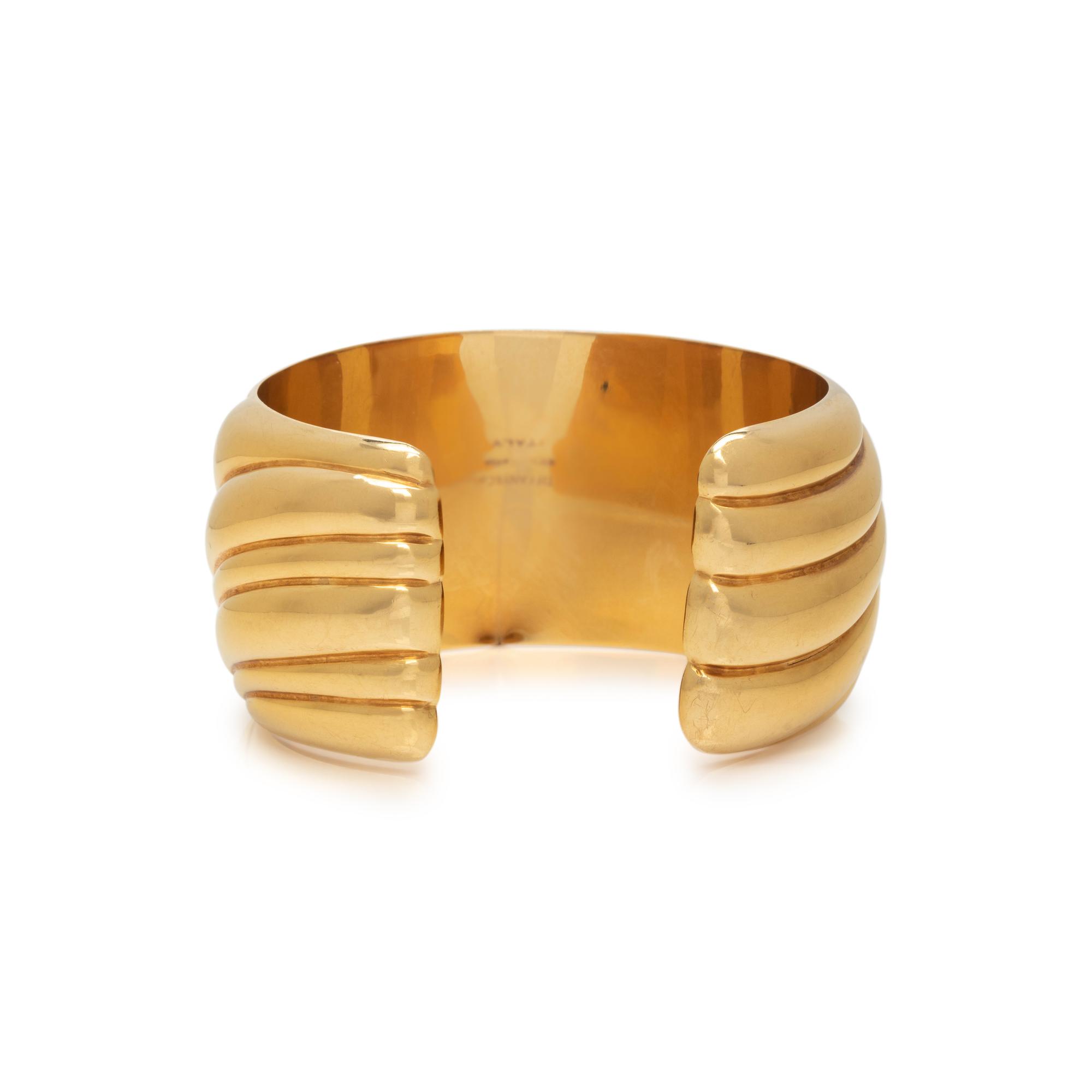 TIFFANY & CO., YELLOW GOLD CUFF BRACELET