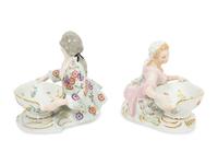 A Group of Three Meissen Porcelain Sweetmeat Dishes