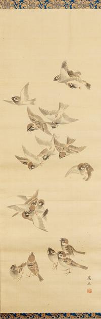 A Pair of Japanese 'Sparrow' Paintings
