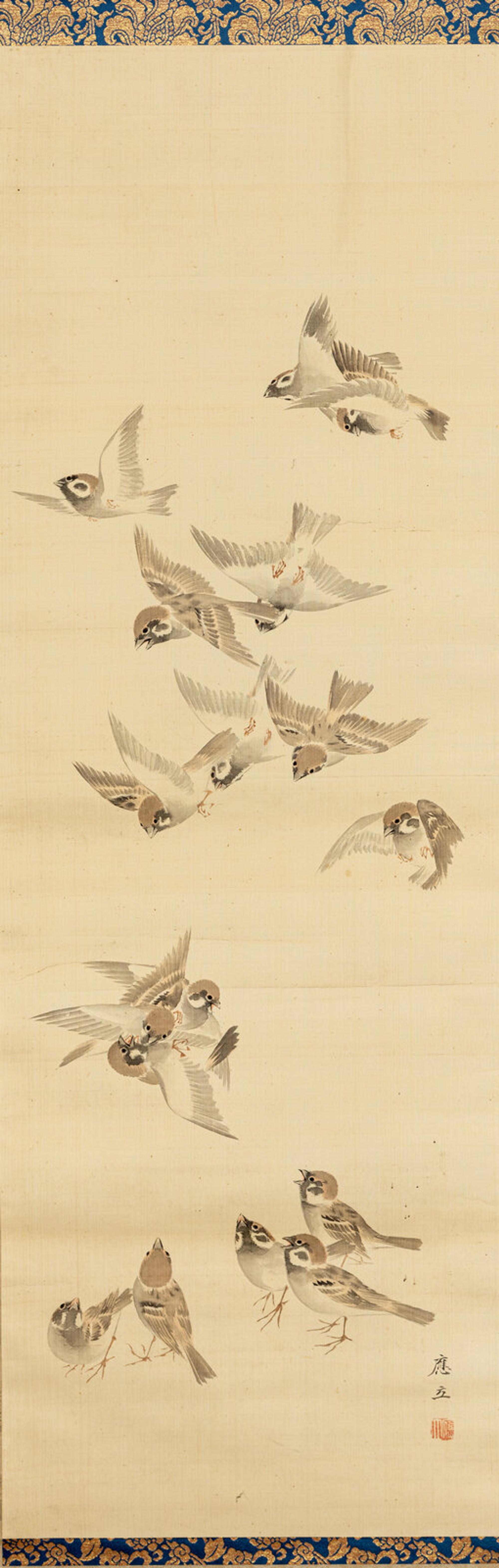 A Pair of Japanese 'Sparrow' Paintings