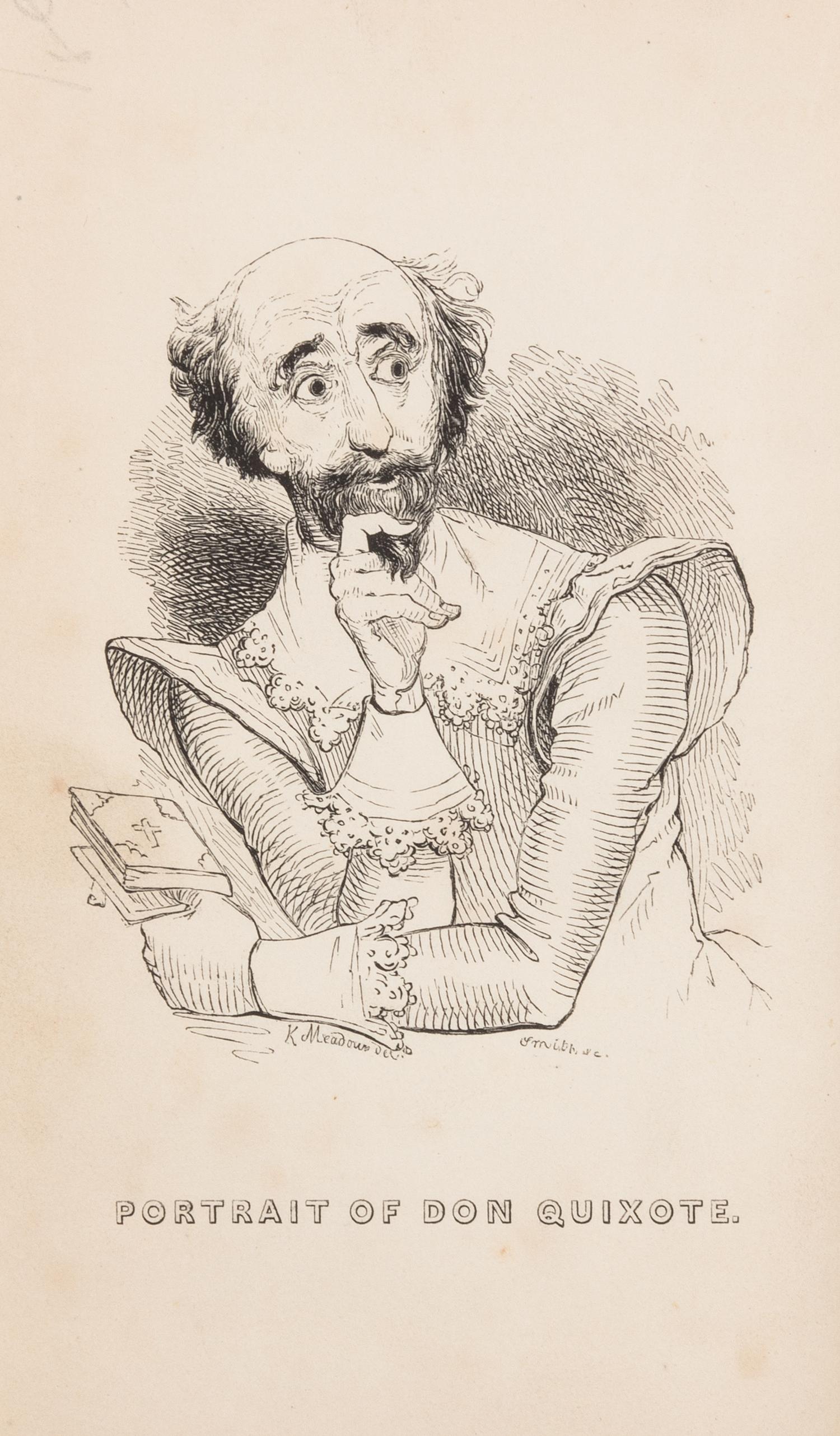 [CERVANTES, SAAVEDRA, Miguel de] CRUIKSHANK, George, illustrator. -- SMOLLETT, Tobias (1721-1771). Don Quixote... London, 1833.