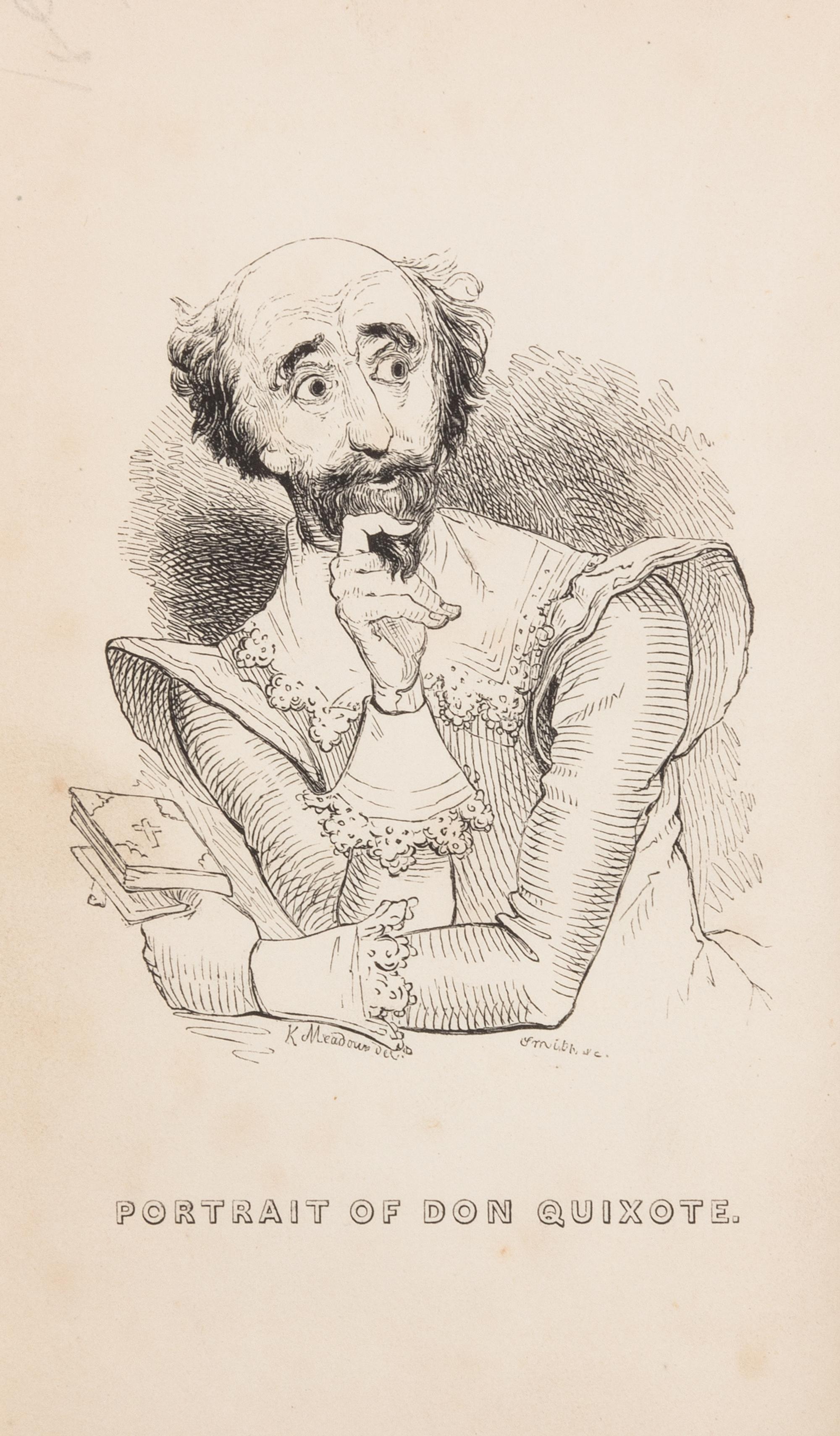 [CERVANTES, SAAVEDRA, Miguel de] CRUIKSHANK, George, illustrator. -- SMOLLETT, Tobias (1721-1771). Don Quixote... London, 1833.
