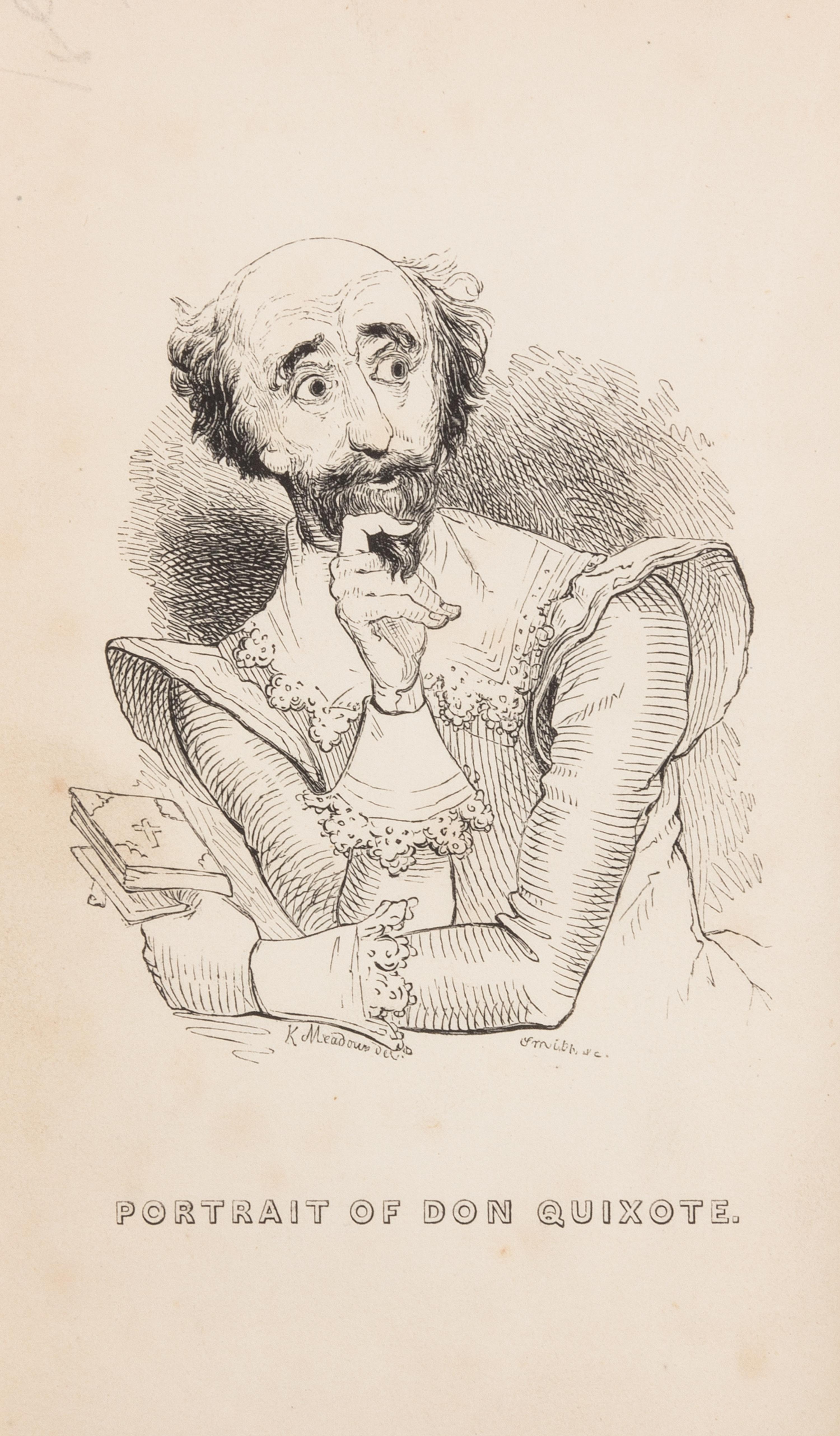 [CERVANTES, SAAVEDRA, Miguel de] CRUIKSHANK, George, illustrator. -- SMOLLETT, Tobias (1721-1771). Don Quixote... London, 1833.