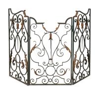 A Belle Époque Painted and Parcel Gilt Wrought Iron Architectural Fragment