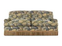 A Custom Two-Seat Sofa with Verdure Upholstery and Bullion Fringe