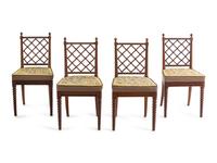 A Set of Victorian Oak Side Chairs